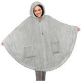 Angel Wrap Hoodie Sherpa Fluffy Poncho Blanket
