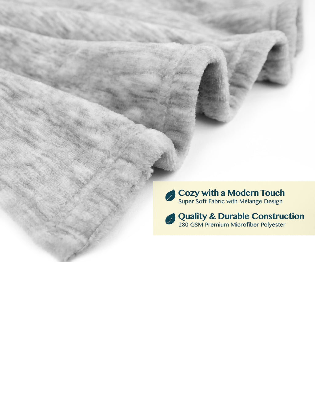 Men's Melange Fleece Robe