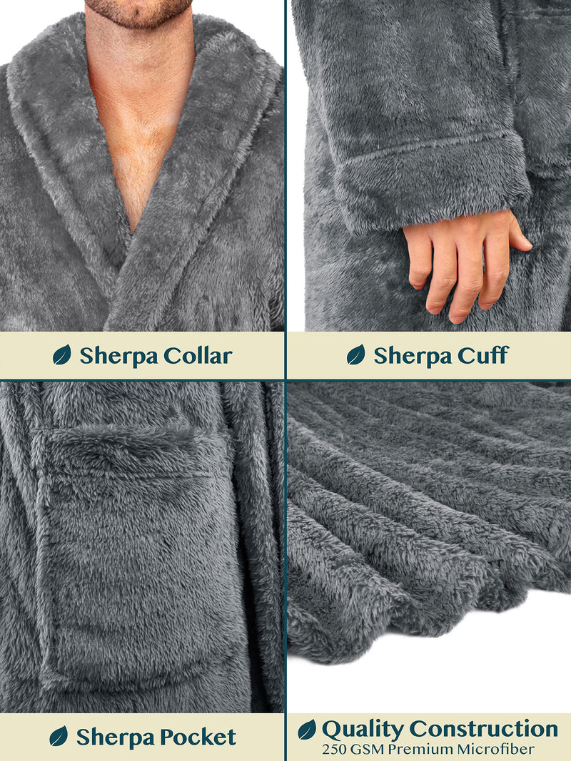 Men's Sherpa Fluffy Robe