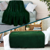 Pom Pom Fringe Throw Blanket