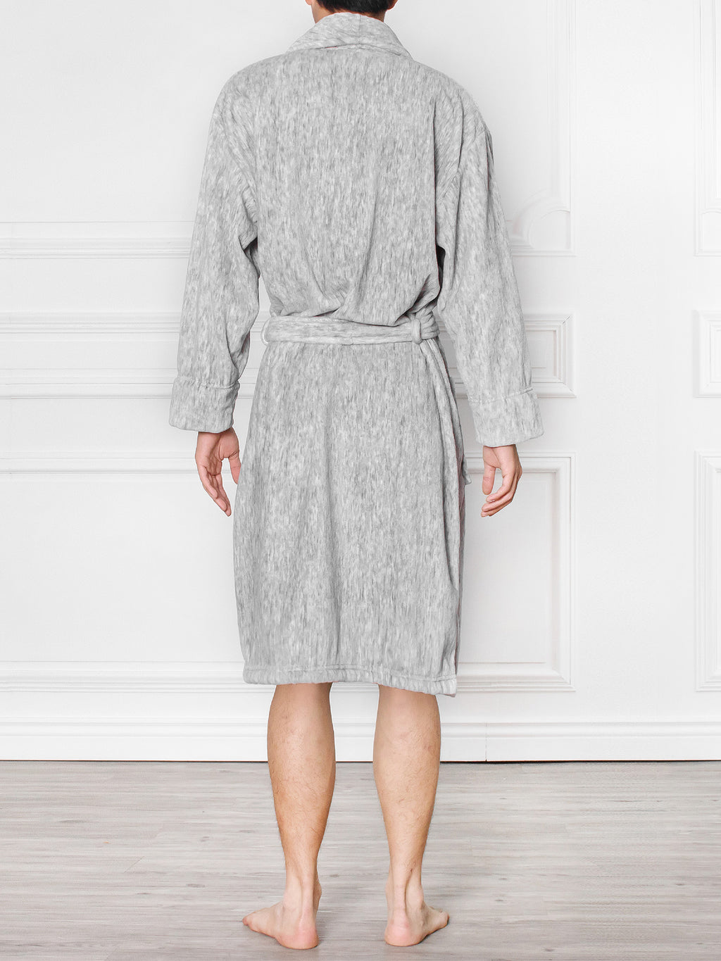 Men's Melange Fleece Robe
