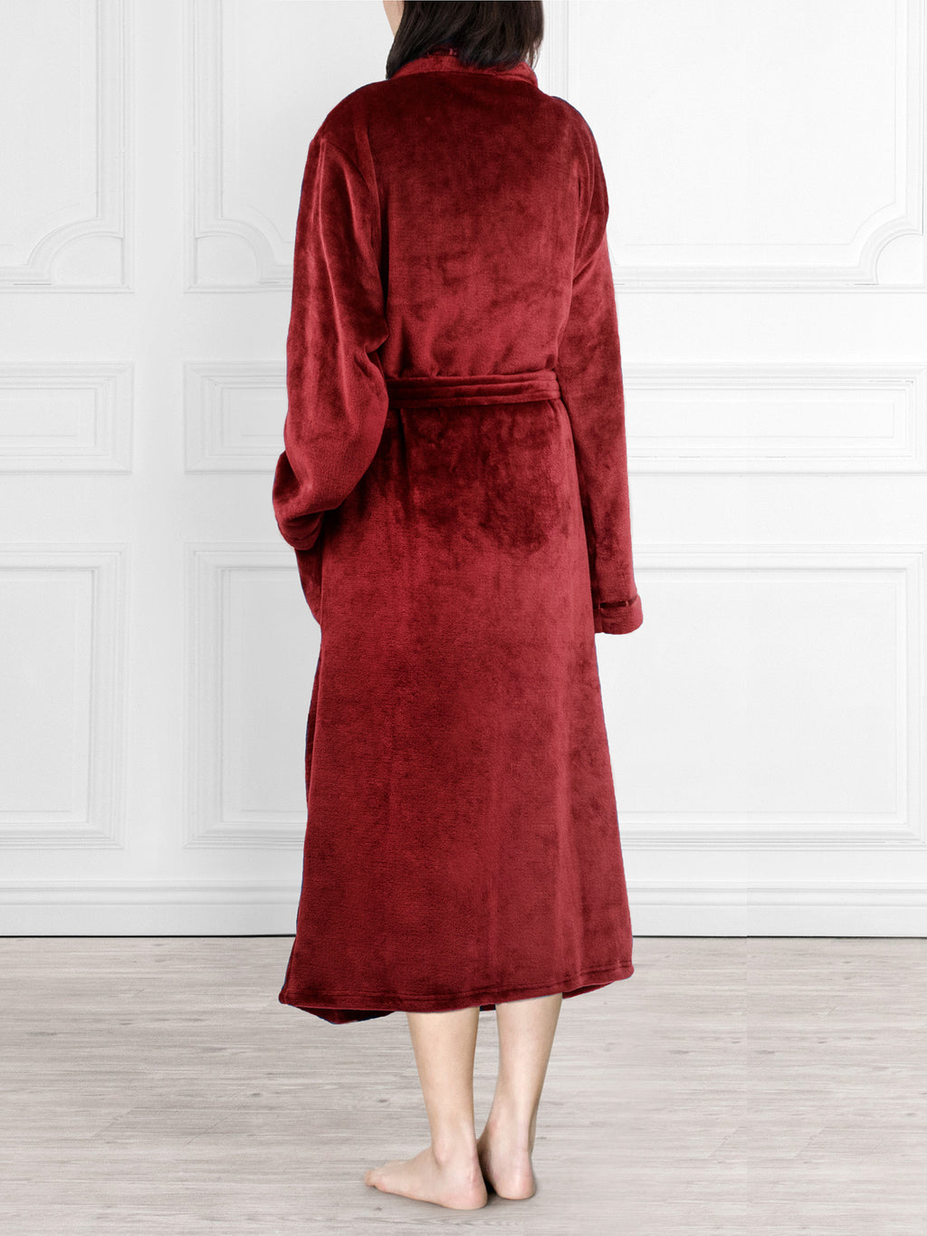 Women's Satin Trim Fleece Robe