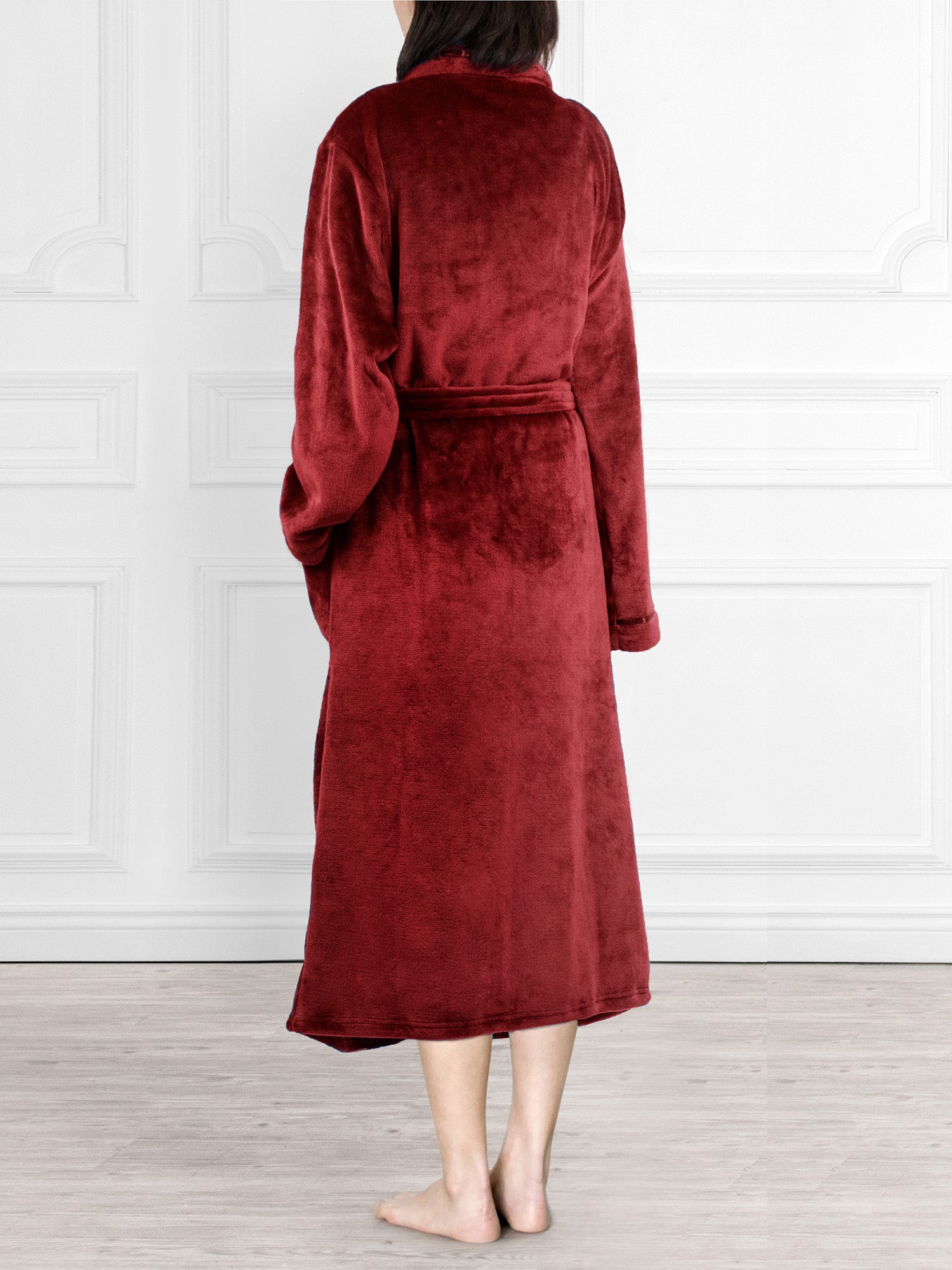 Women's Satin Trim Fleece Robe
