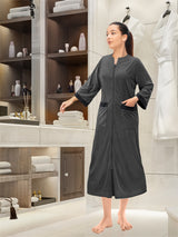 Women's Jersey Housecoat Zipper Robe