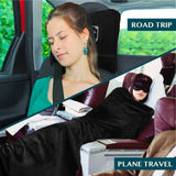 Airplane Fleece Travel Blanket Pillow