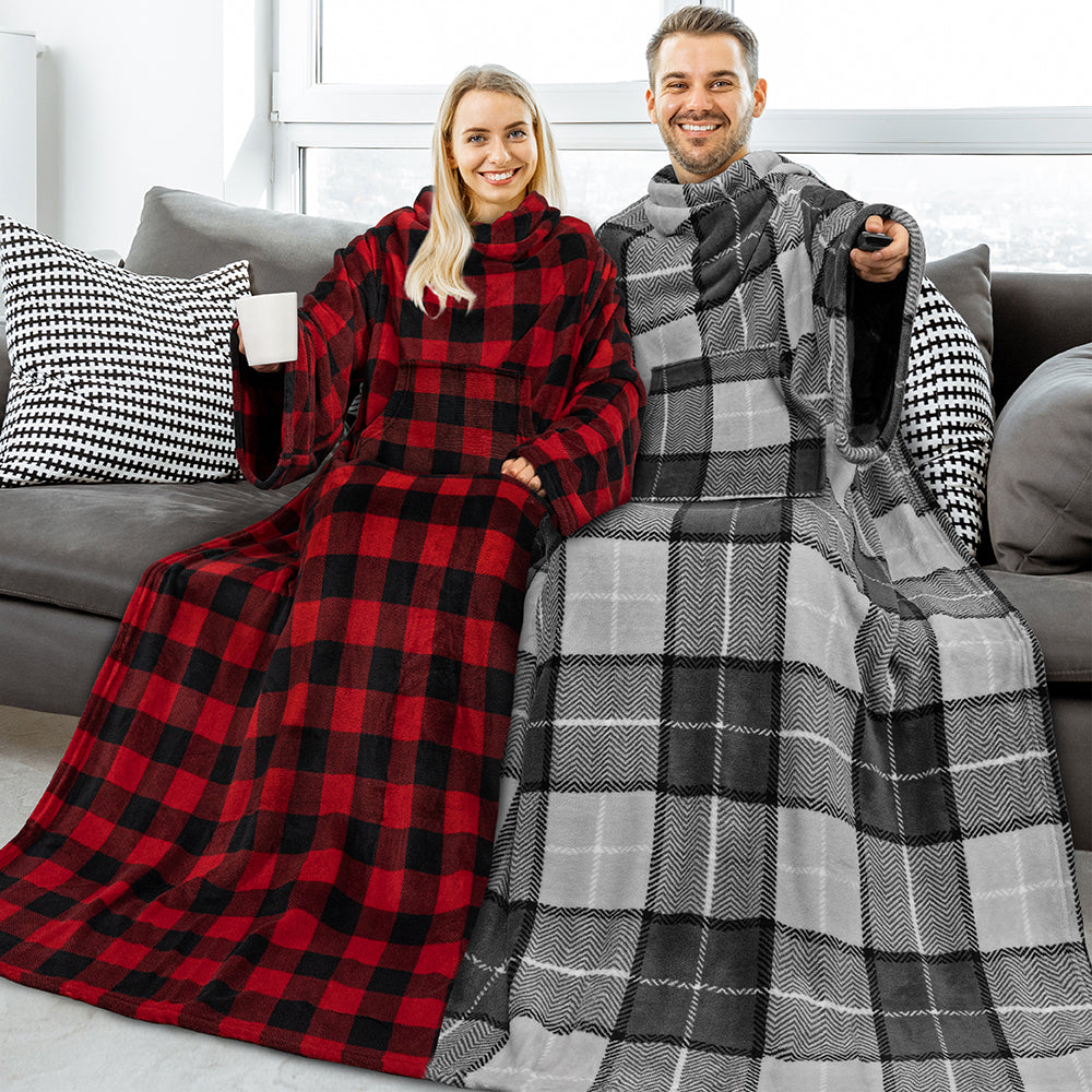 Blanket with Sleeves - Kangaroo Pocket