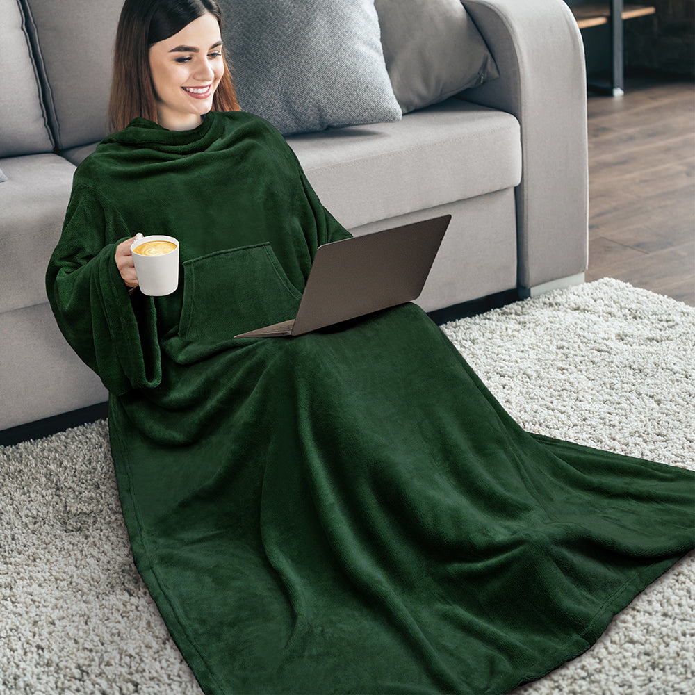 Blanket with Sleeves - Kangaroo Pocket