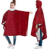 Neck Warmer Hooded Poncho Blanket