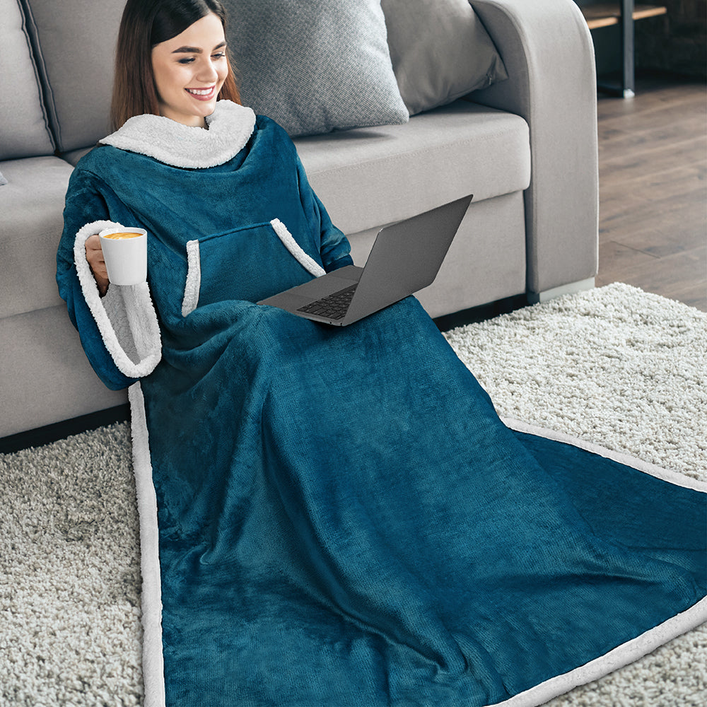 Blanket with Sleeves - Kangaroo Pocket