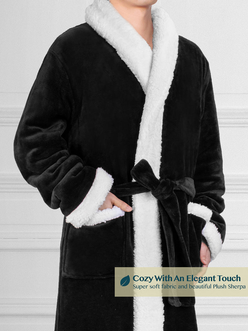 Men's Premium Sherpa Fleece Robe