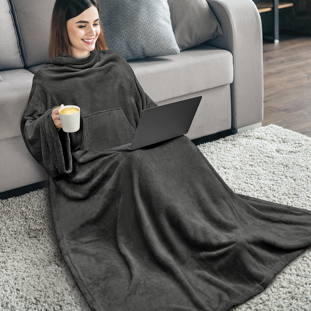 Blanket with Sleeves - Kangaroo Pocket