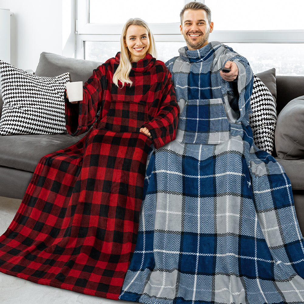 Blanket with Sleeves - Kangaroo Pocket