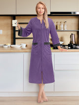 Women's Jersey Housecoat Zipper Robe