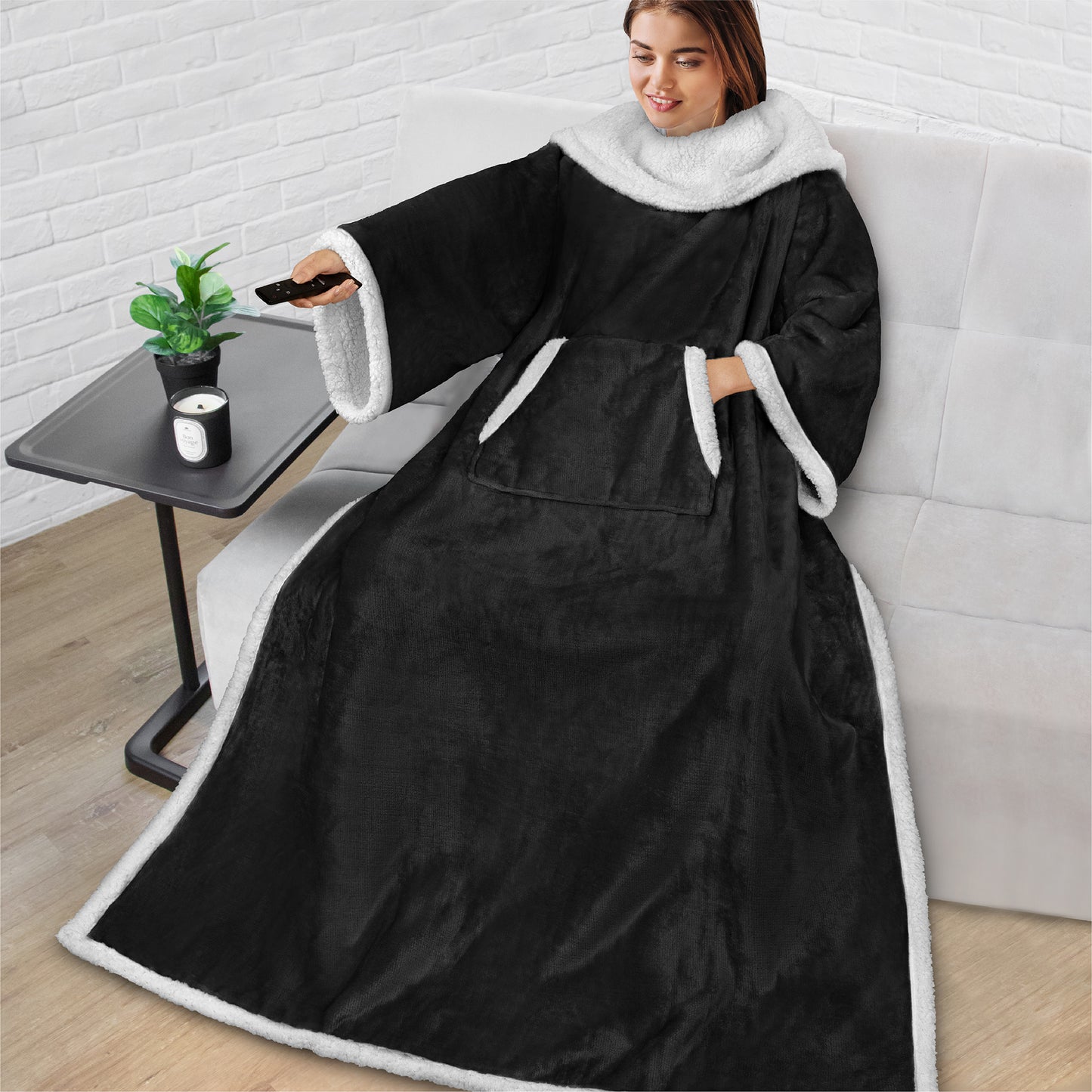 Blanket with Sleeves - Kangaroo Pocket