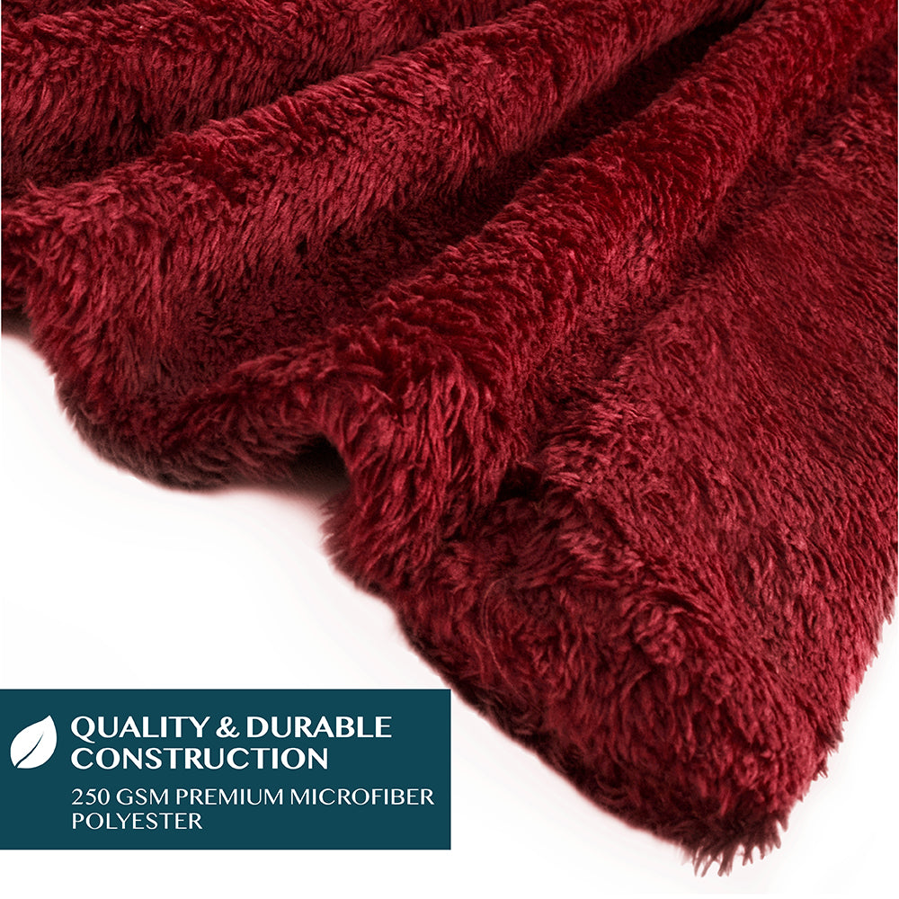 Angel Wrap Hoodie Sherpa Fluffy Poncho Blanket
