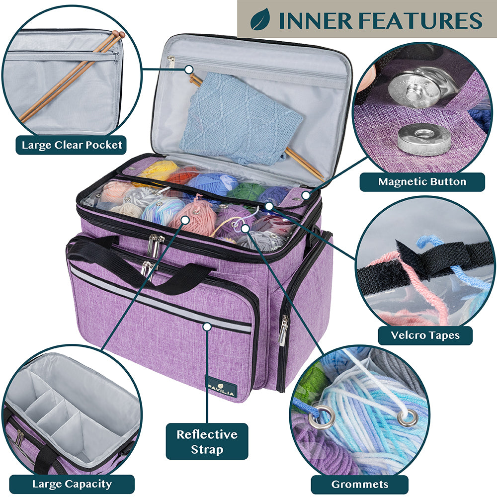Large Yarn Organizer Knitting Bag