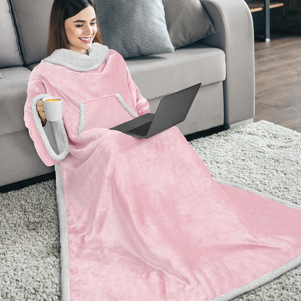 Blanket with Sleeves - Kangaroo Pocket