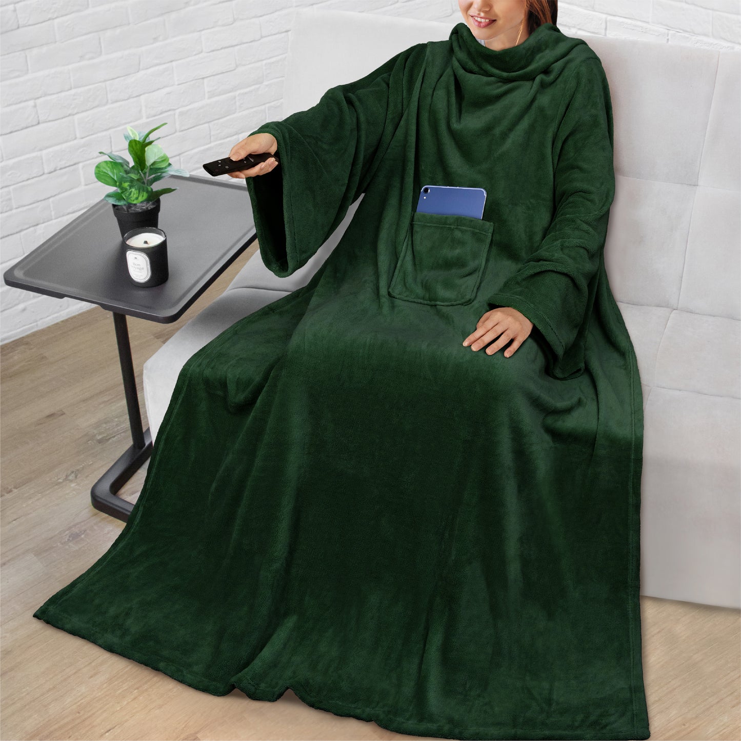 Blanket with Sleeves - Patch Pocket