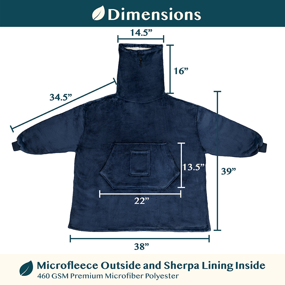 Neck Warmer Sweatshirt Hoodie Blanket