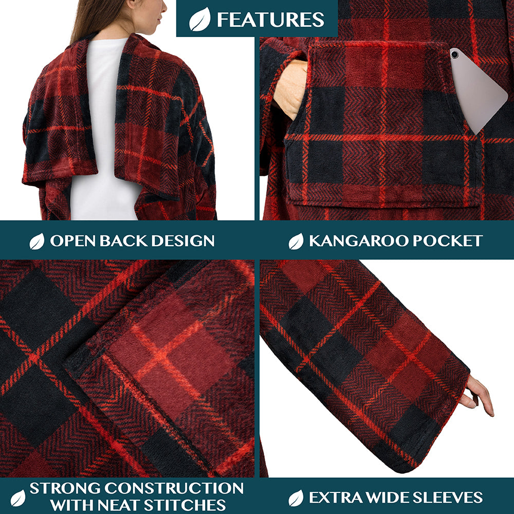 Blanket with Sleeves - Kangaroo Pocket