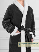 Men's Premium Sherpa Fleece Robe