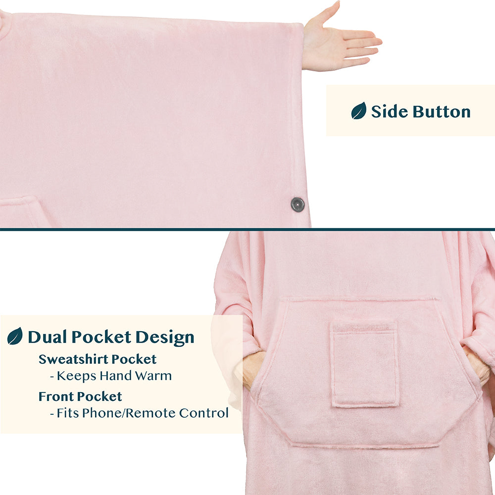 Neck Warmer Hooded Poncho Blanket