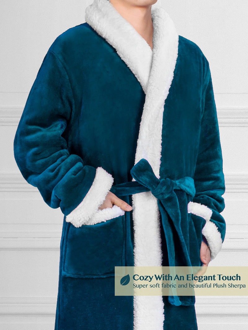 Men's Premium Sherpa Fleece Robe