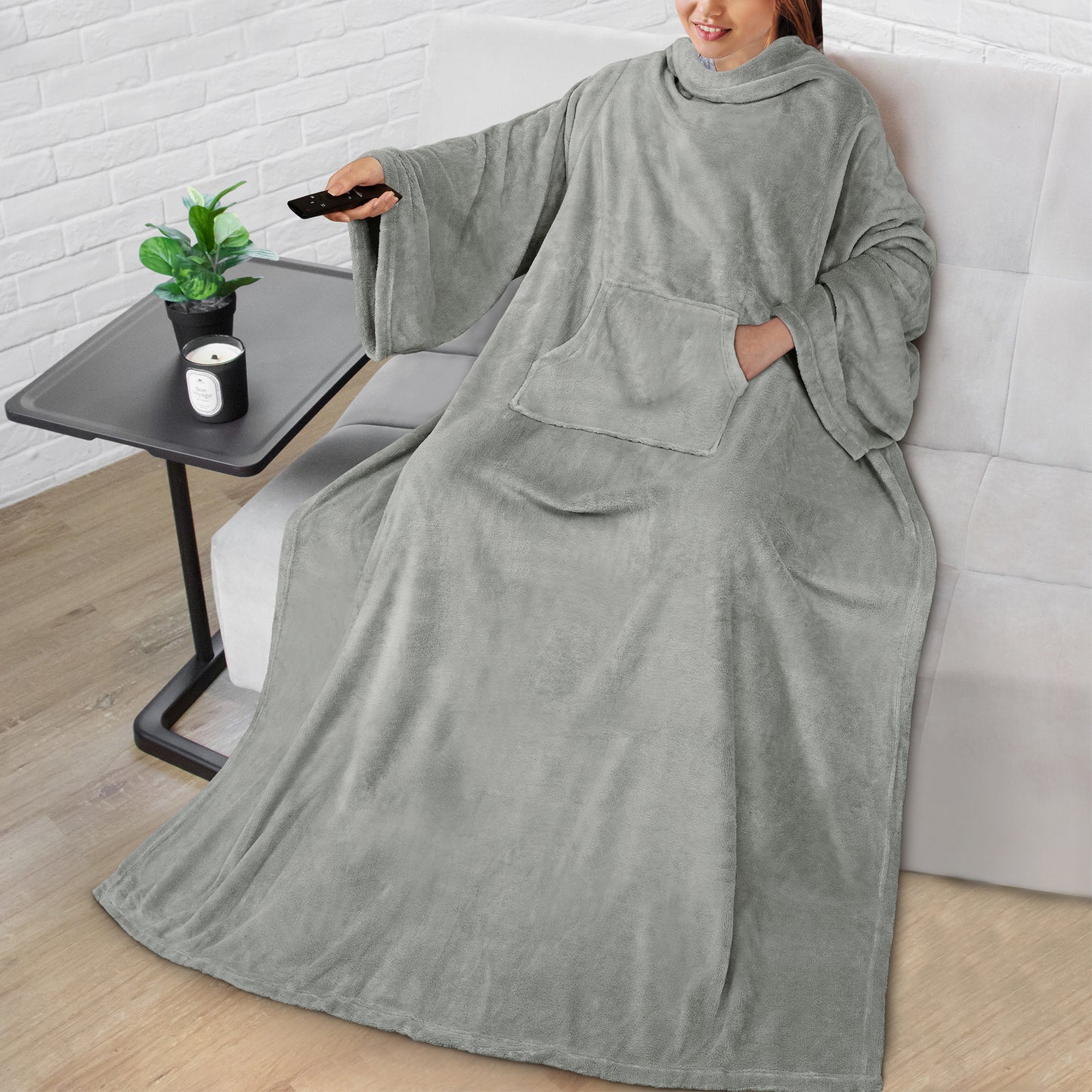 Blanket with Sleeves - Kangaroo Pocket