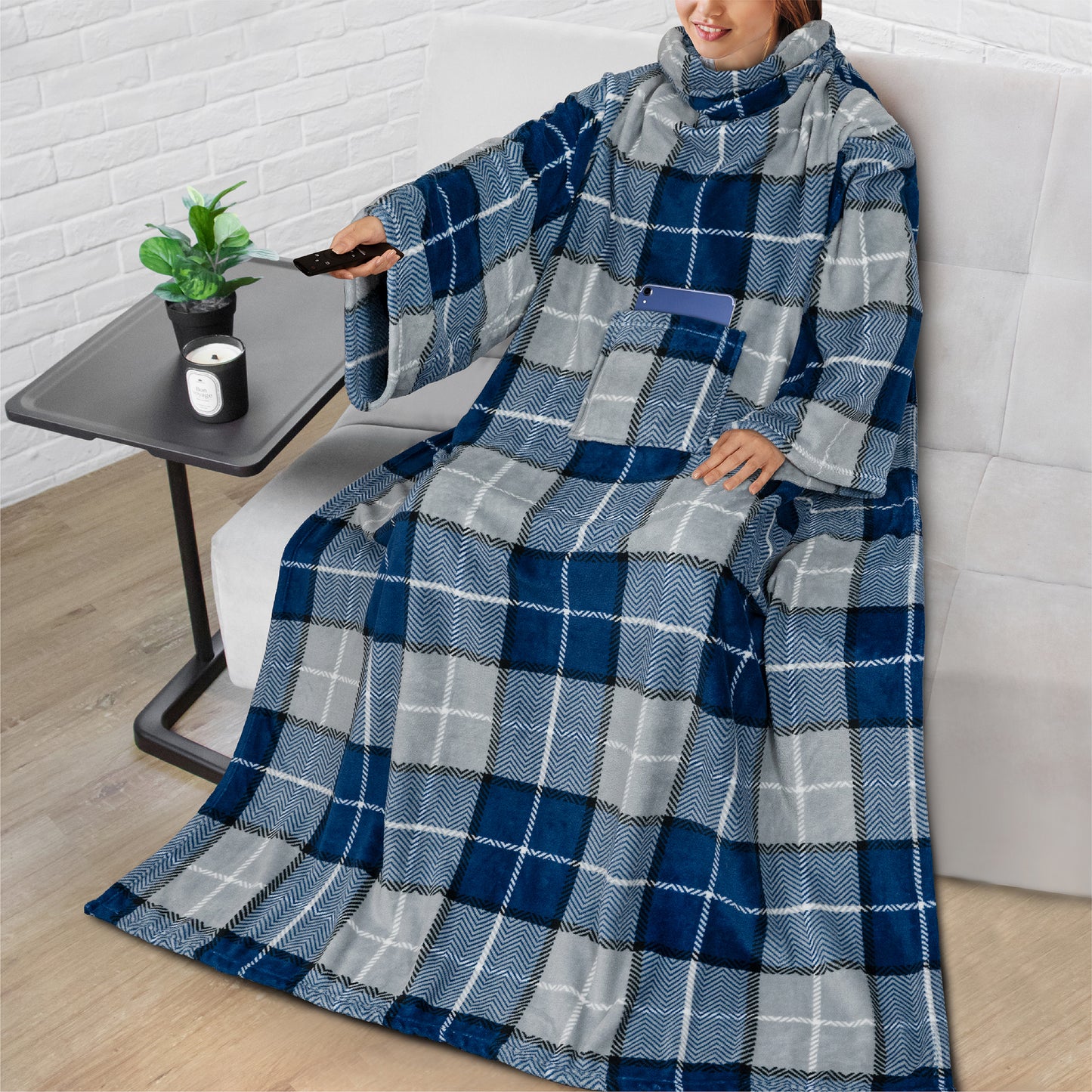 Blanket with Sleeves - Patch Pocket