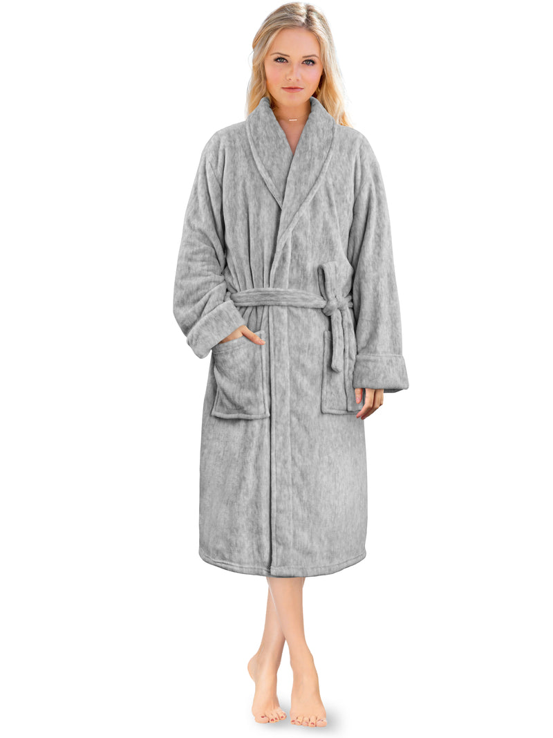Women's Melange Fleece Robe – PAVILIA