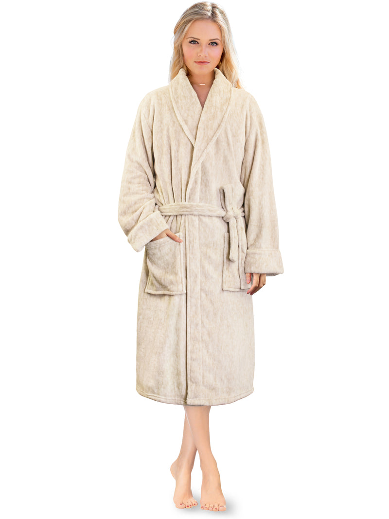 Women's Melange Fleece Robe