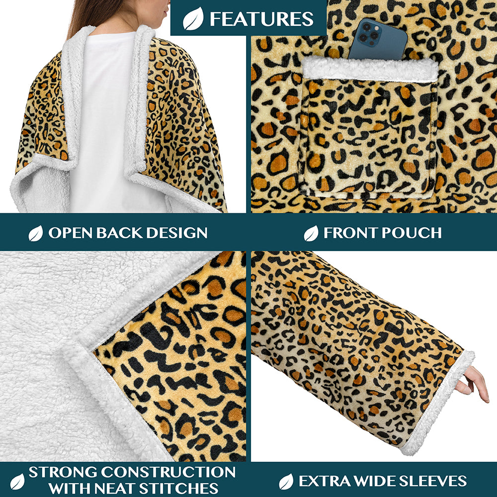 Blanket with Sleeves - Patch Pocket