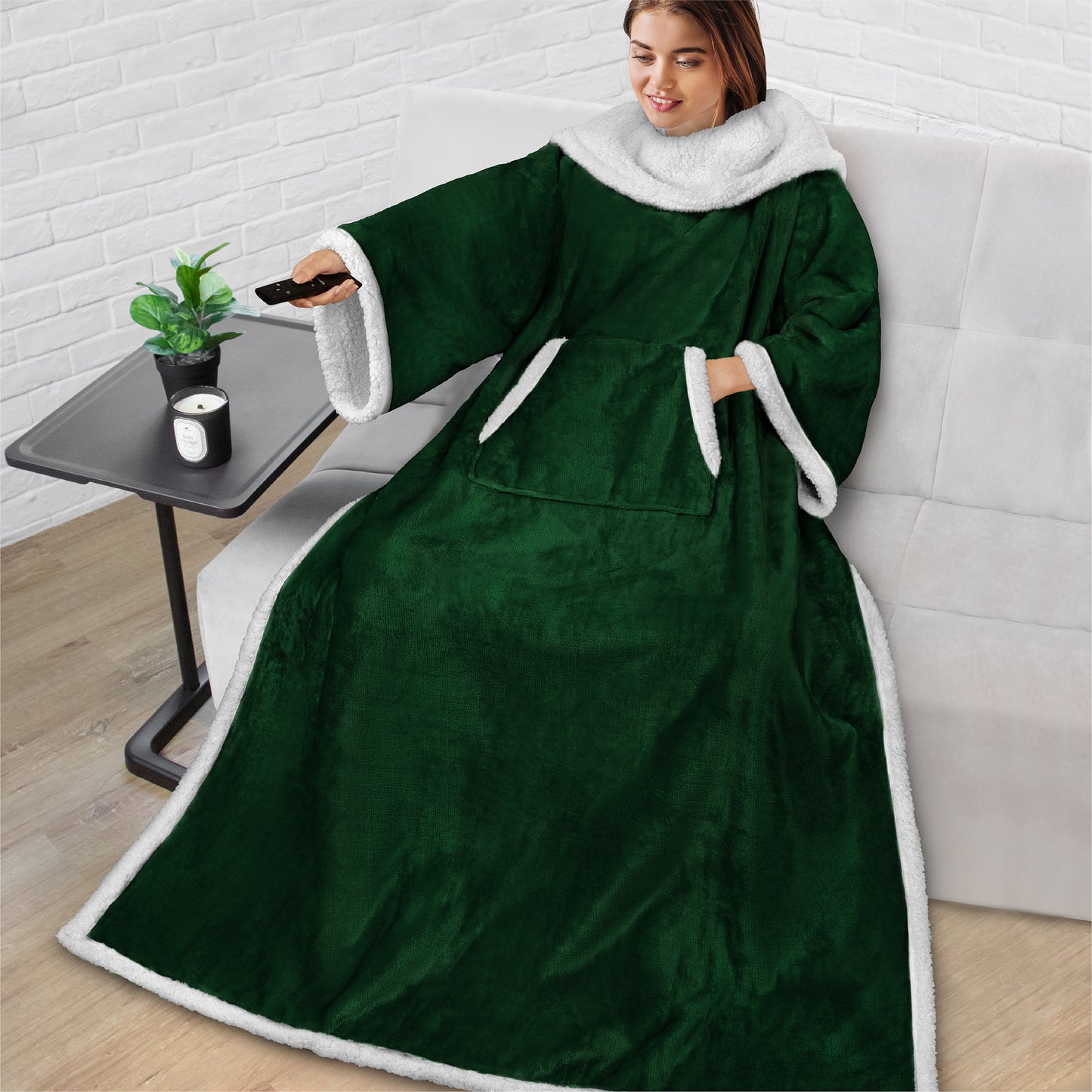 Blanket with Sleeves - Kangaroo Pocket