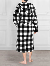 Men's Checkered Robe with Hood