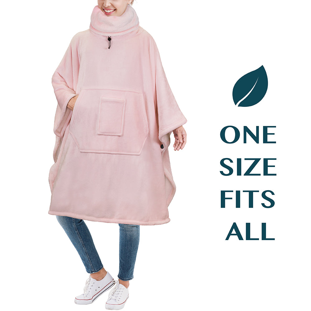 Neck Warmer Hooded Poncho Blanket
