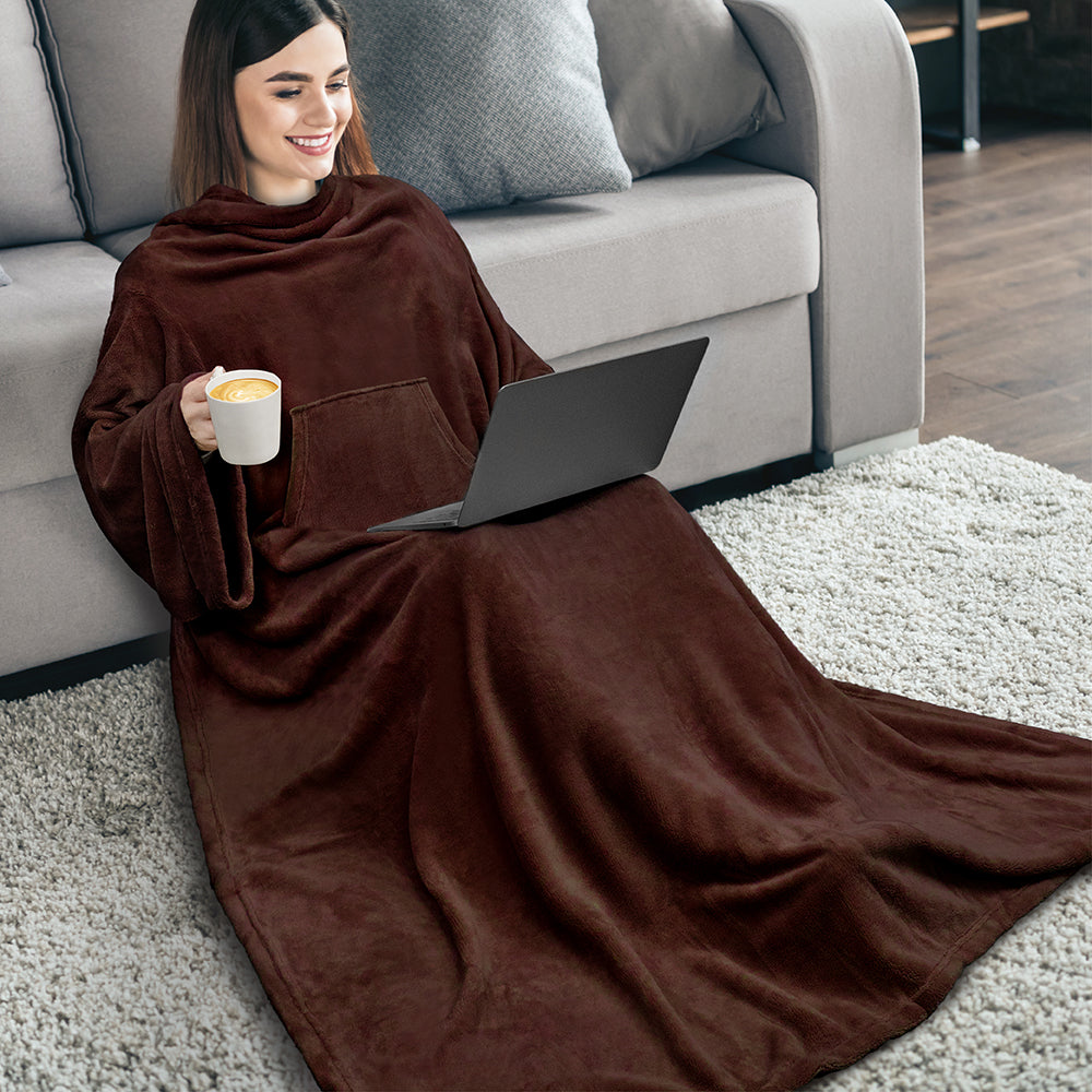 Blanket with Sleeves - Kangaroo Pocket