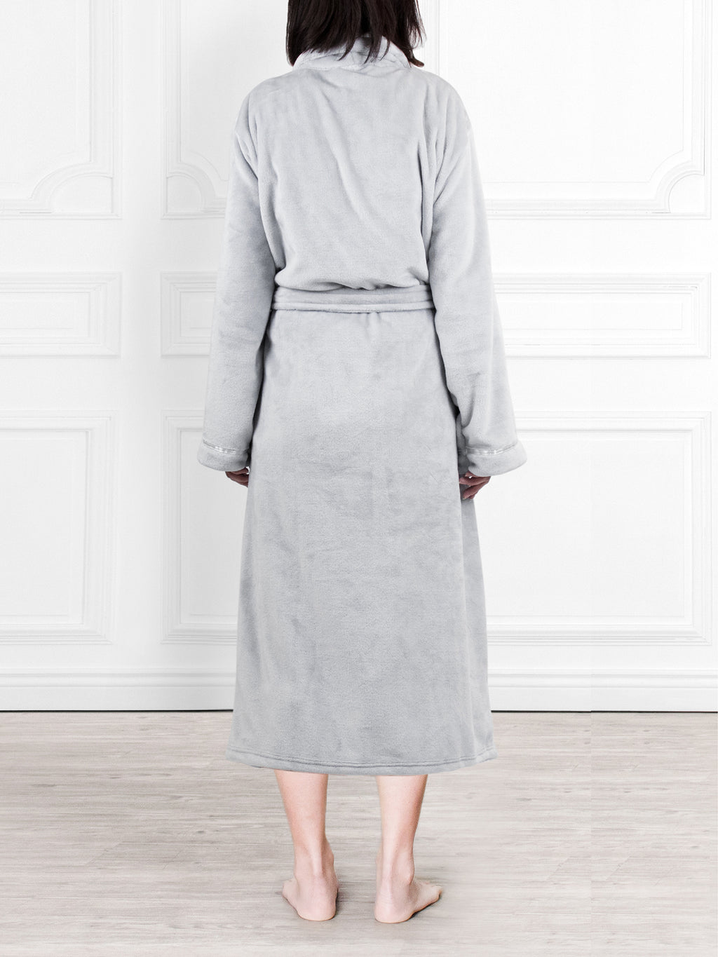 Women's Satin Trim Fleece Robe