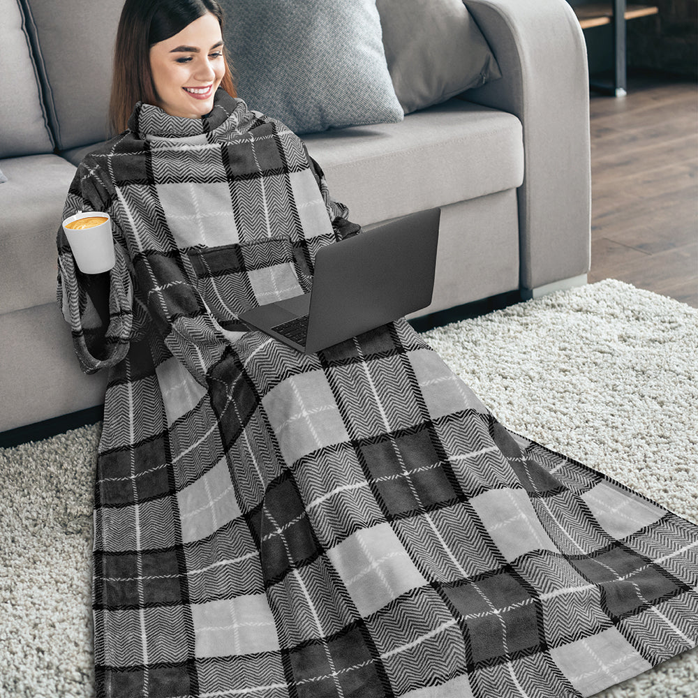 Blanket with Sleeves - Kangaroo Pocket
