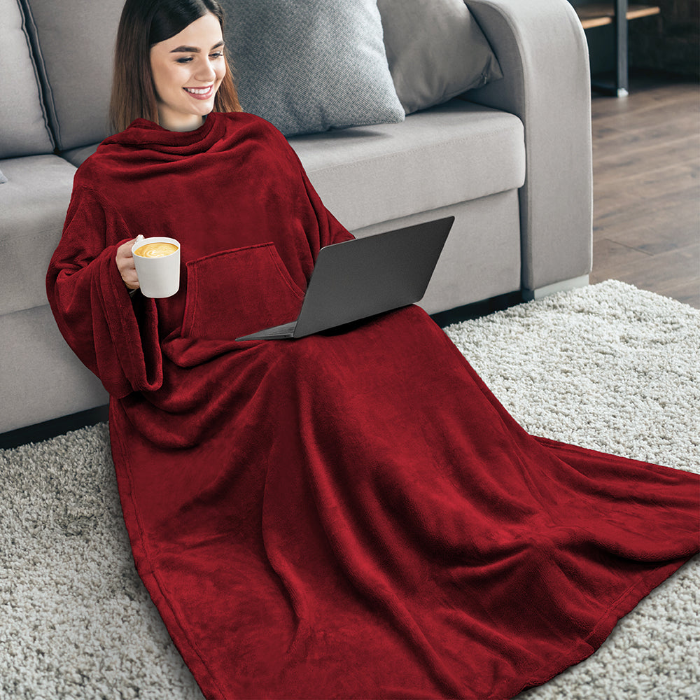 Blanket with Sleeves - Kangaroo Pocket