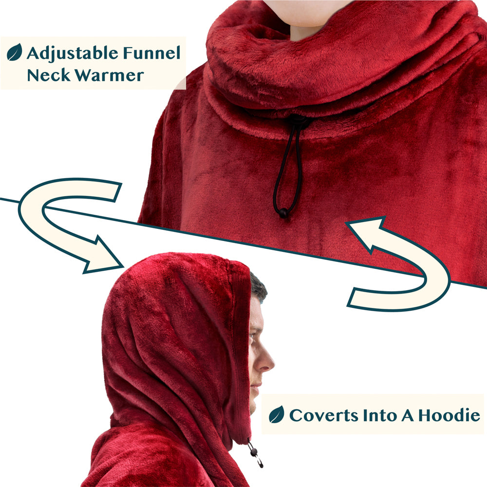 Neck Warmer Sweatshirt Hoodie Blanket