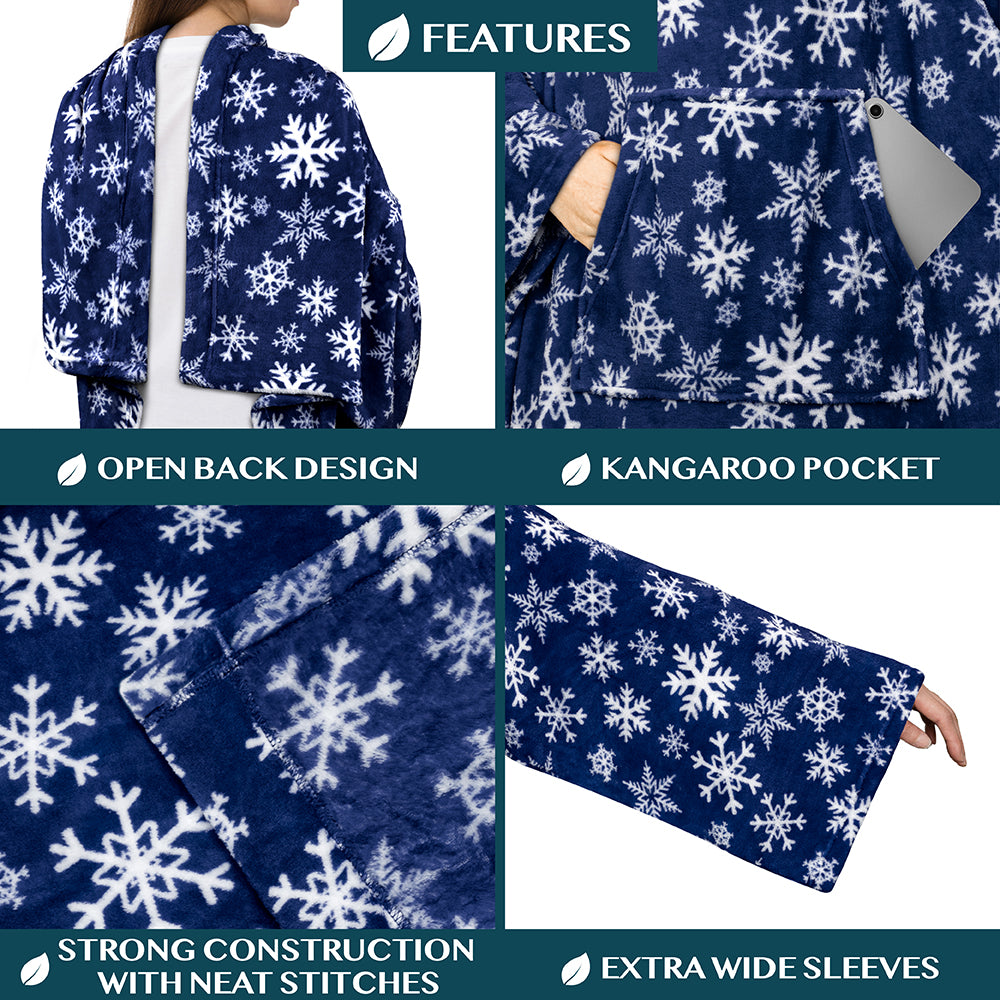 Blanket with Sleeves - Kangaroo Pocket