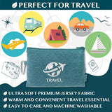 Compact Fleece Travel Blanket Pillow