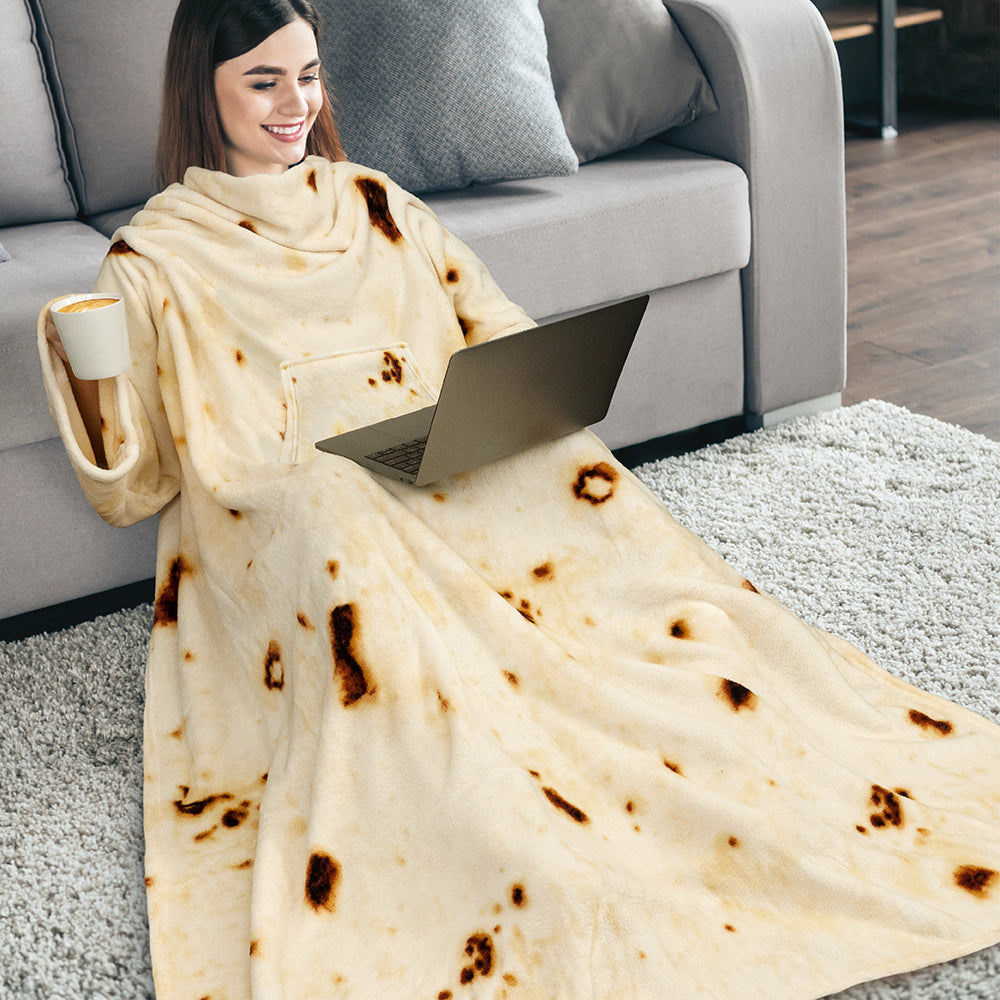 Blanket with Sleeves - Kangaroo Pocket