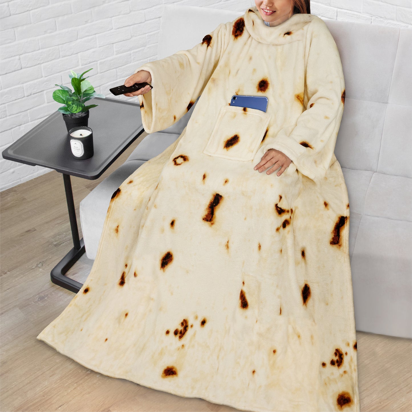Blanket with Sleeves - Patch Pocket