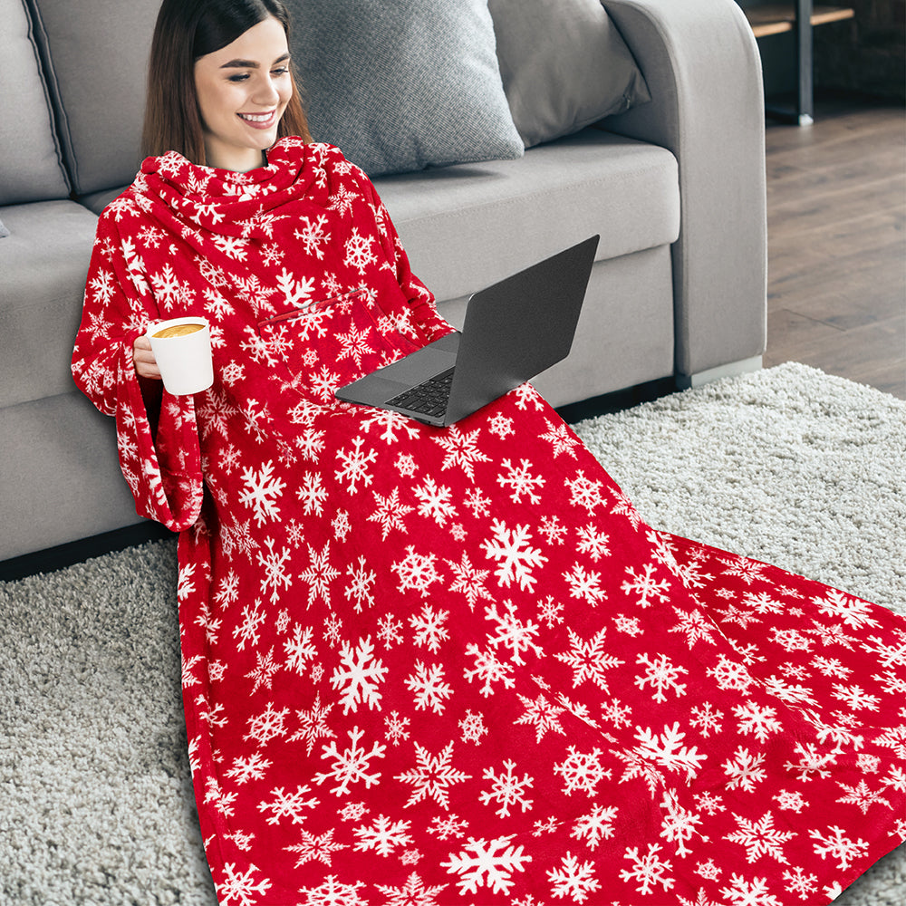 Blanket with Sleeves - Kangaroo Pocket