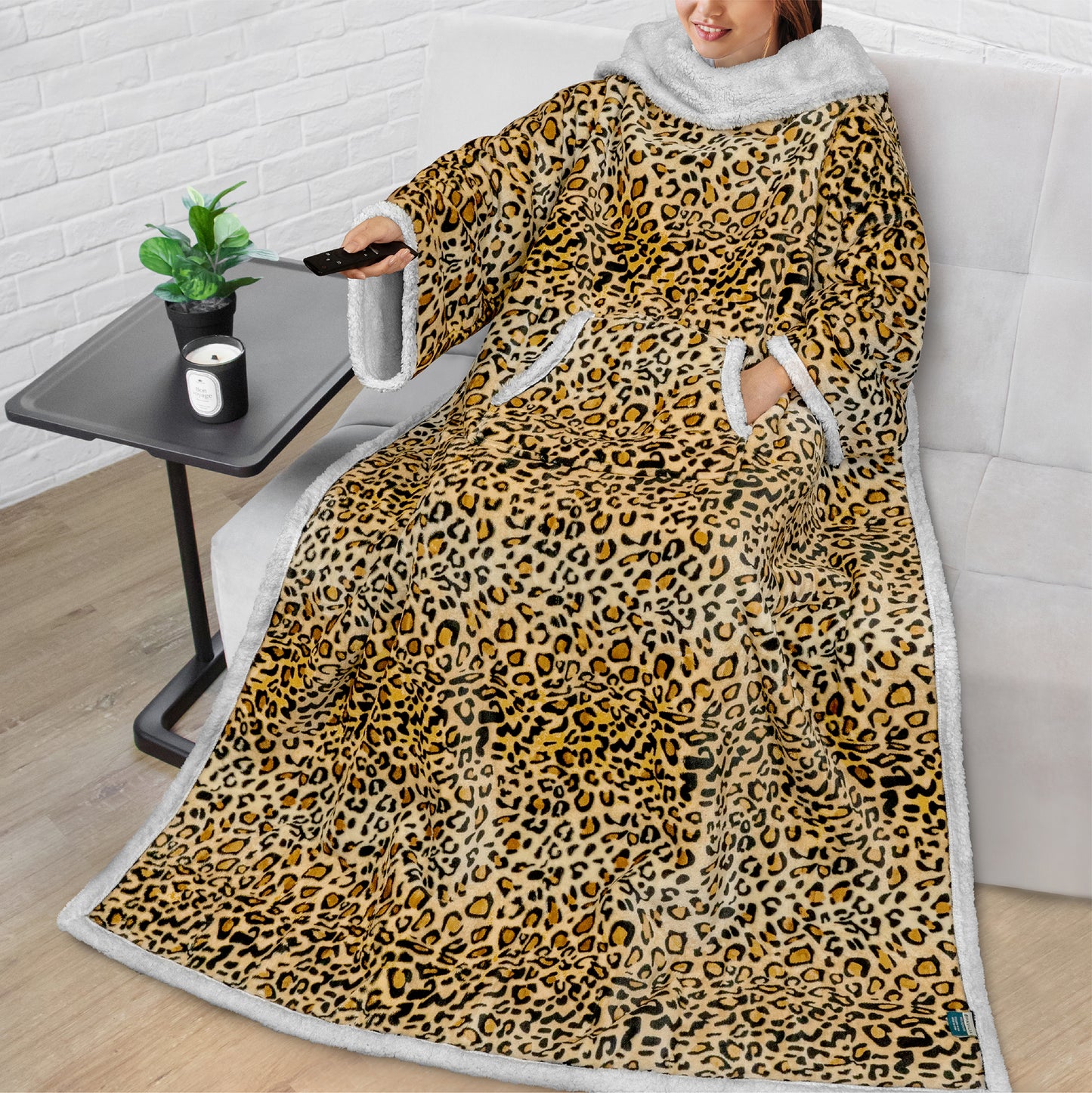Blanket with Sleeves - Kangaroo Pocket
