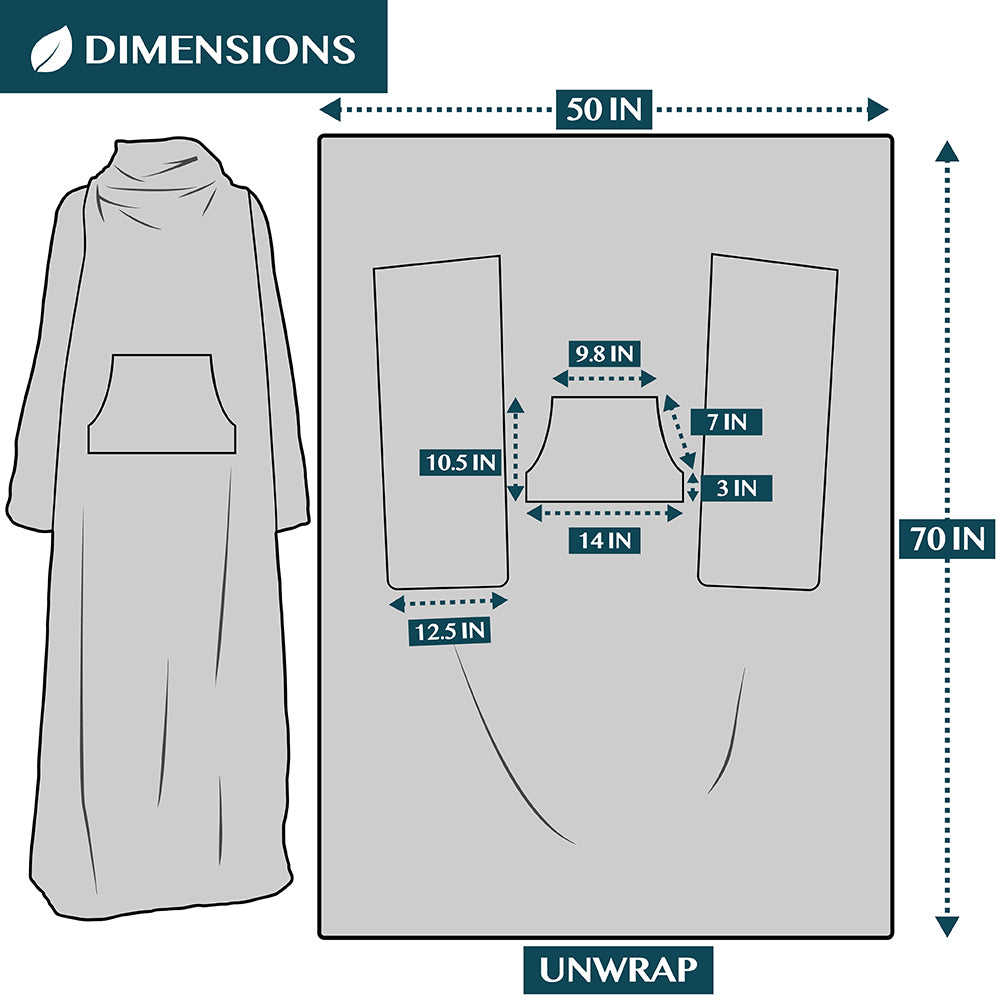Blanket with Sleeves - Kangaroo Pocket