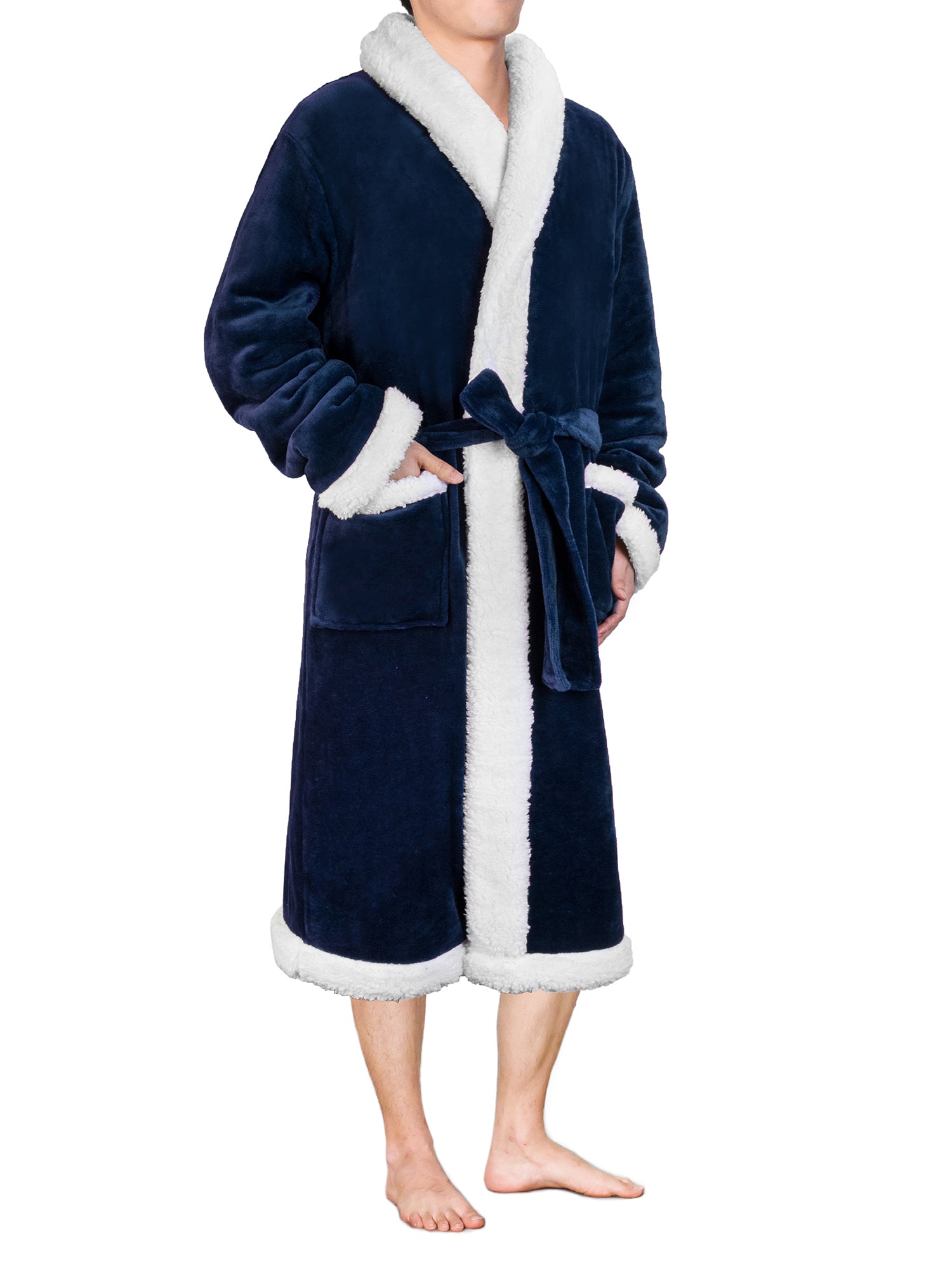 knee length dresses for ladies Men's Sherpa Fleece Robe – PAVILIA