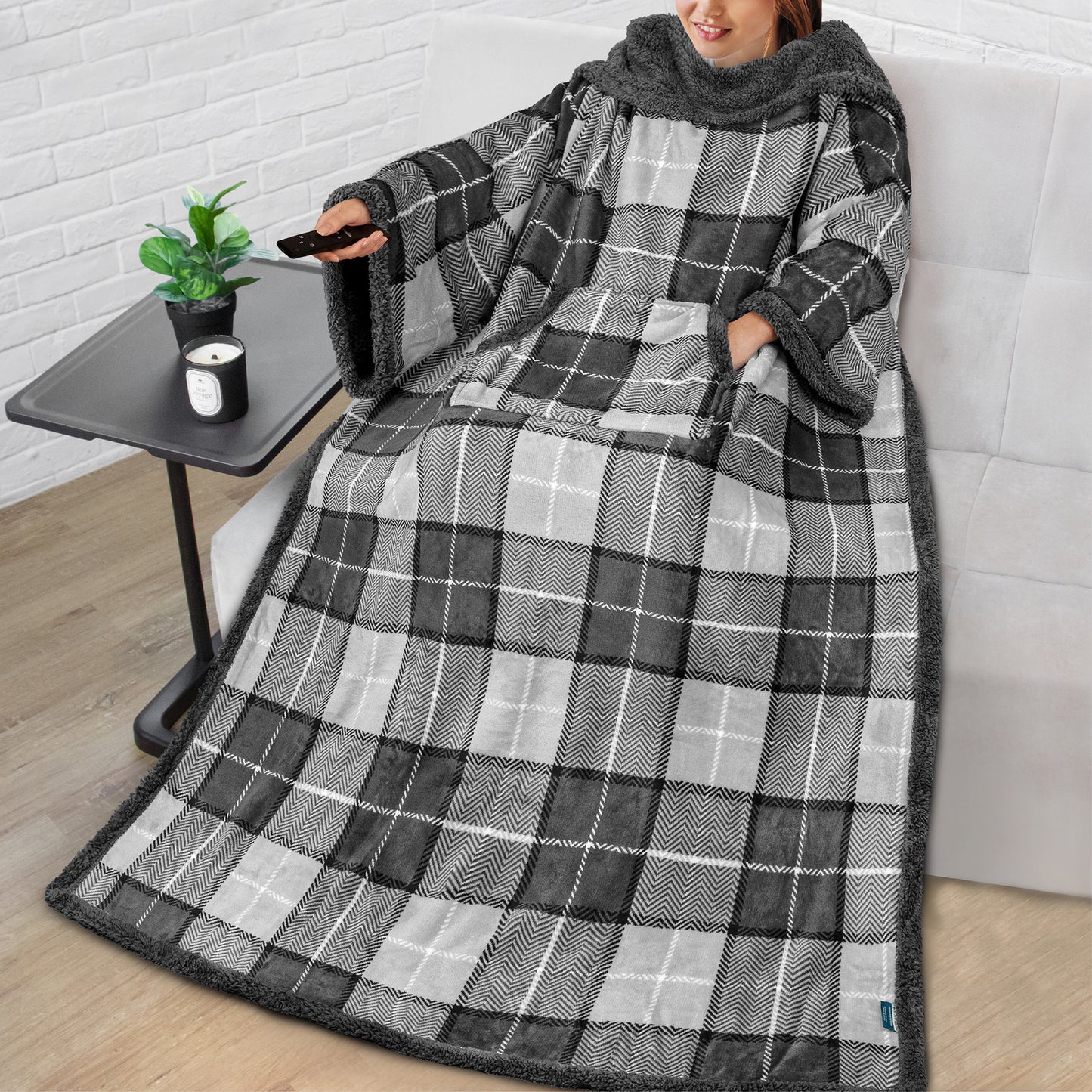 Blanket with Sleeves - Kangaroo Pocket