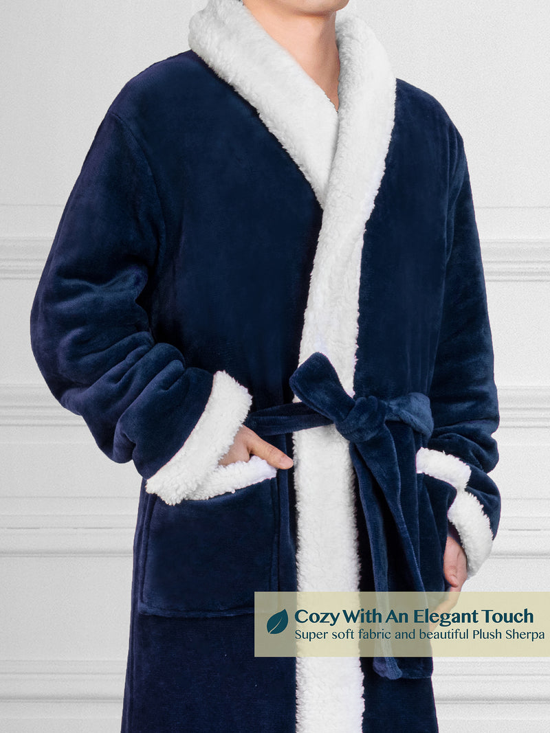 Men's Premium Sherpa Fleece Robe